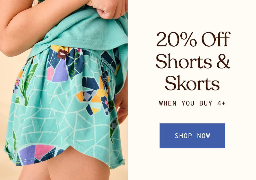 20% OFF 4+ SHORTS & SKORTS