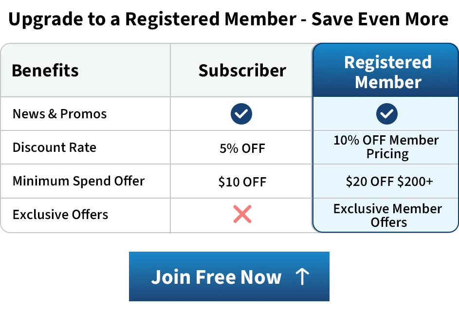 Upgrade to a Registered Member - Save Even More