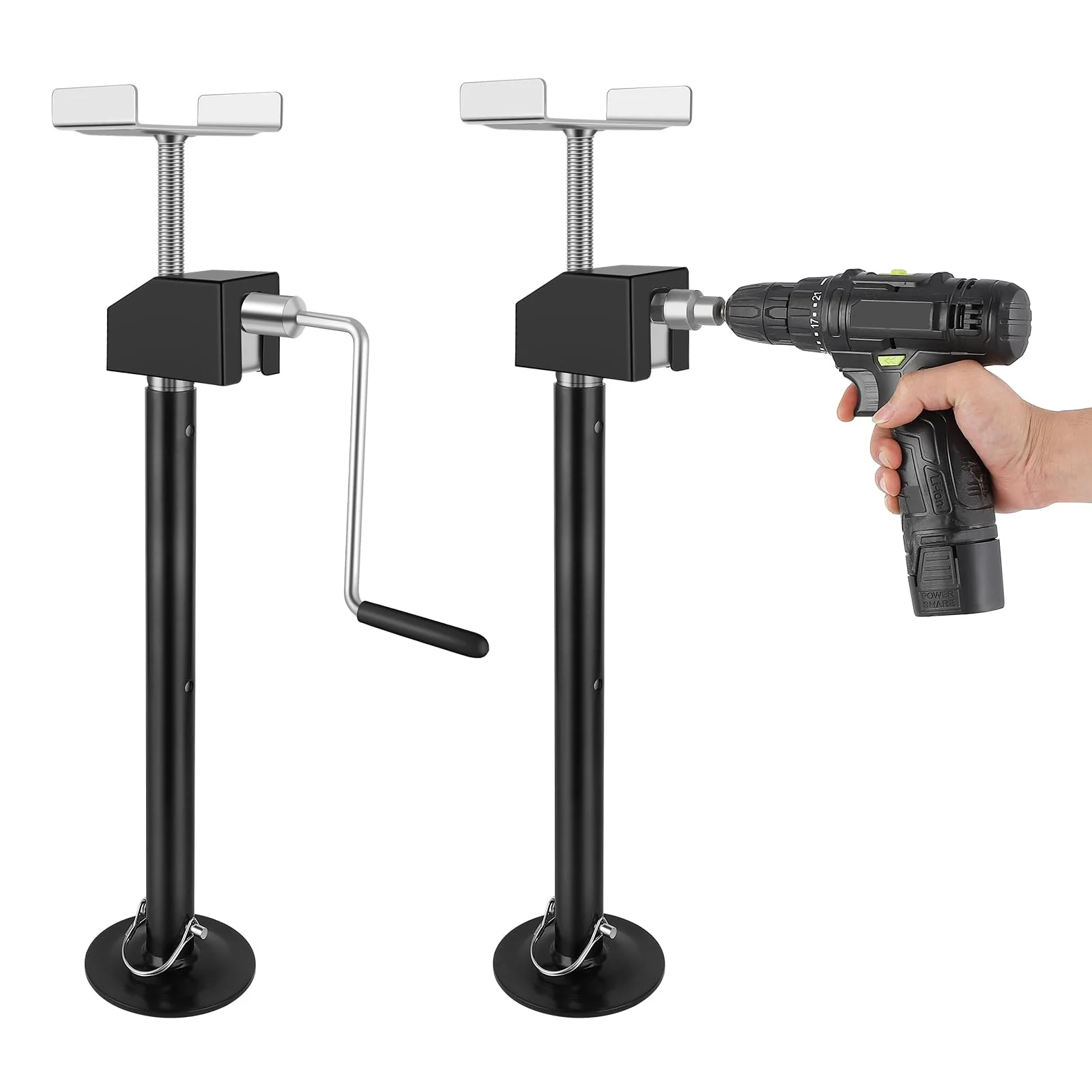 Image of 2 Pack RV Slide Out Support Jacks Supports Up to 5,000 lbs, Adjustable Height