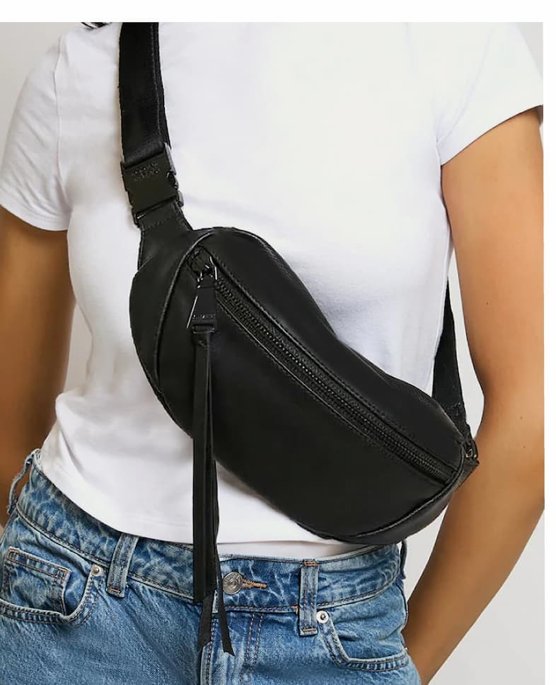 The Milan Bum Bag in Black With Black Hardware