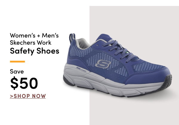 Women's + Men's Skechers Work Safety Shoes Save $50