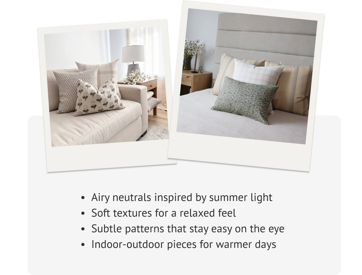 Airy neutrals inspired by summer light
