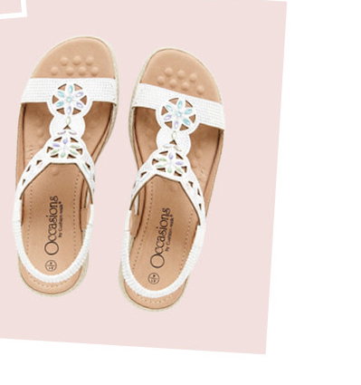 cushion walk iridescent detail sandal