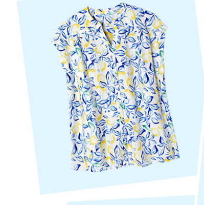 Lemon Print Blouse