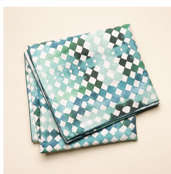 Watercolor Diamonds Tablecloth