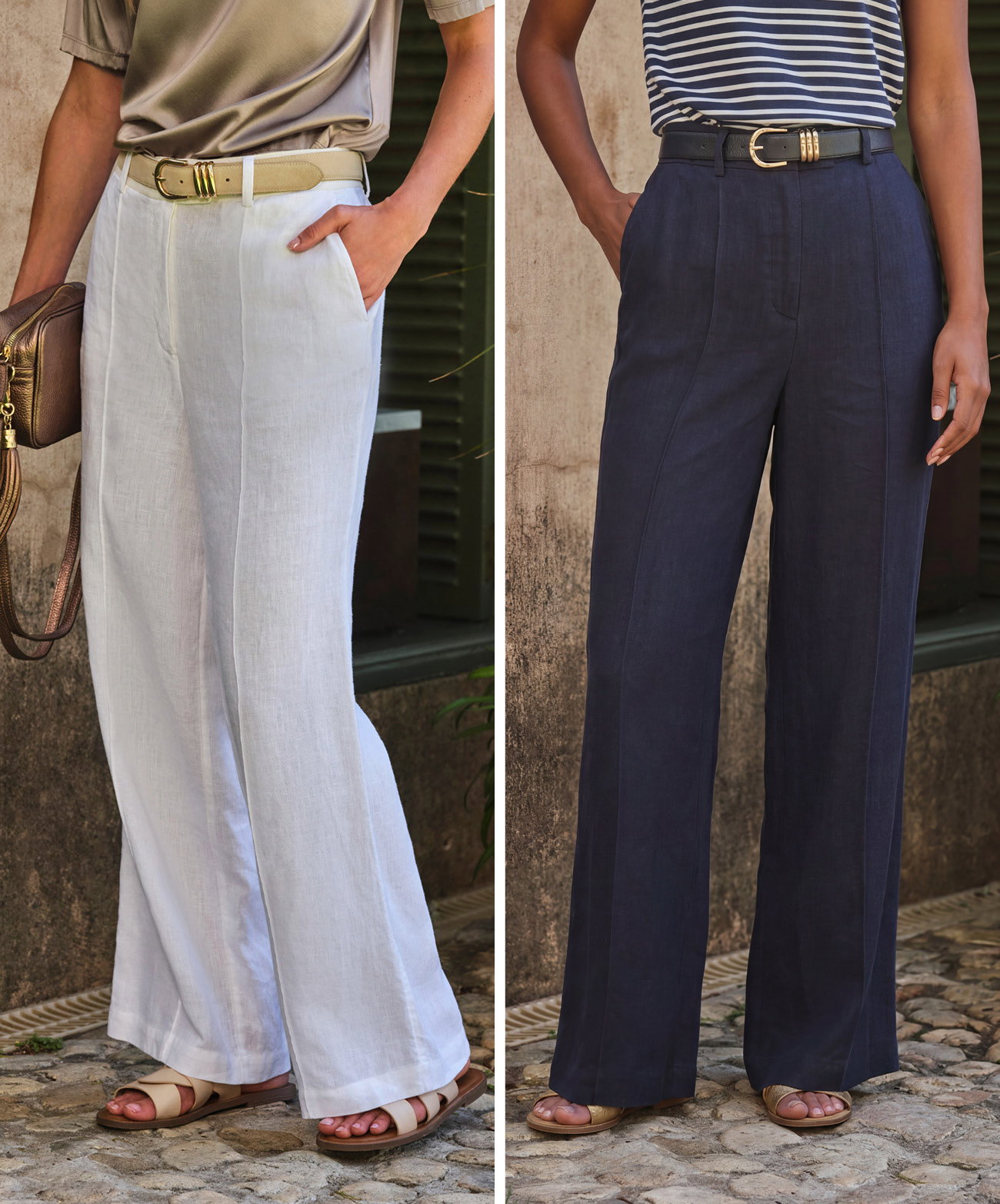 Pure Linen Wide Leg Trouser