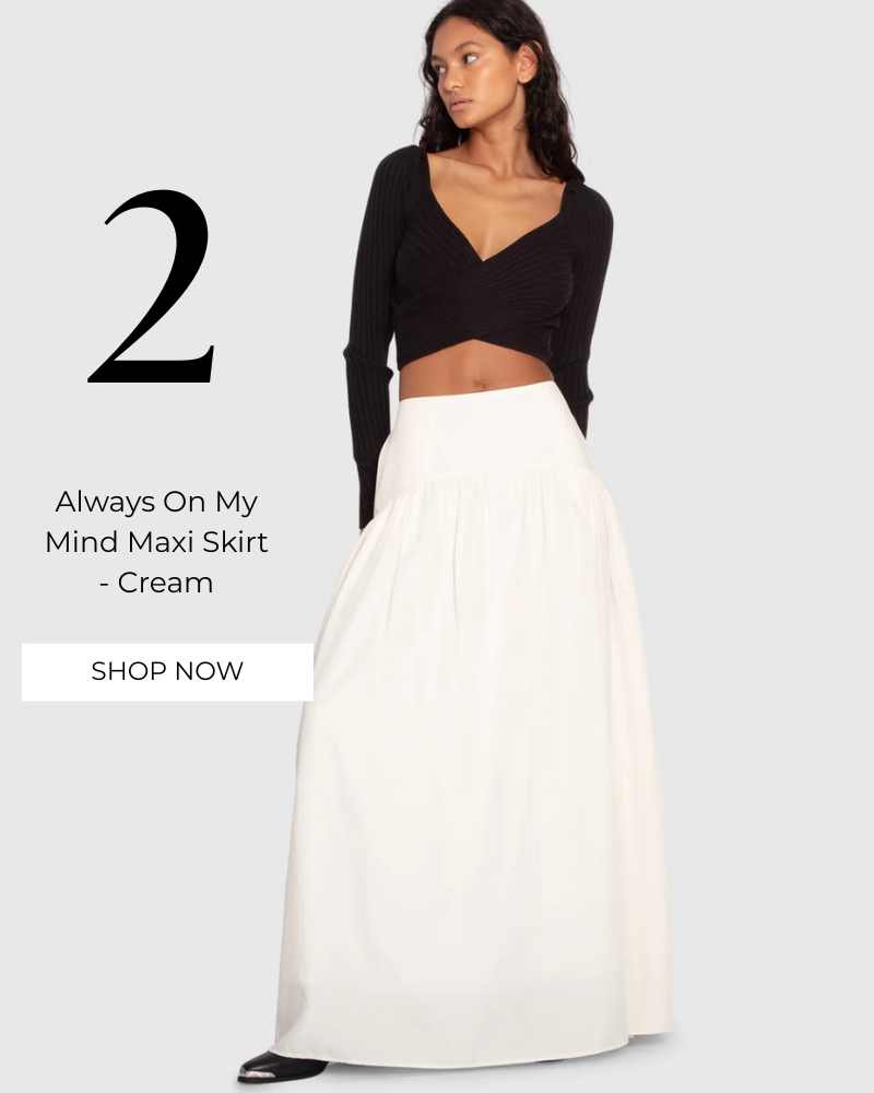 Always On My Mind Maxi Skirt - Cream
