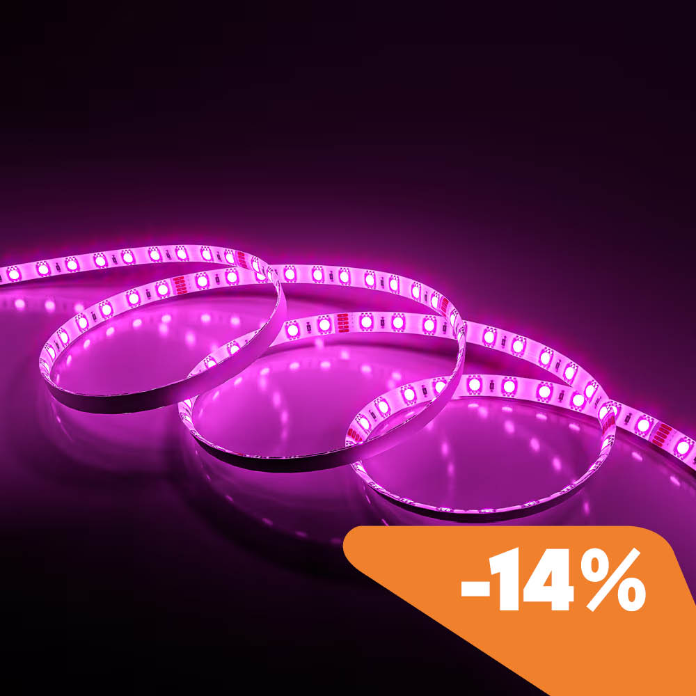 Liora Smart LED Strip 5m - WiFi & Bluetooth - RBG - With remote control - IP44 for indoor and outdoor use - SMD 5050 - 60 LEDs/m