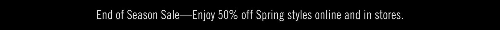 END OF SEASON SALE 