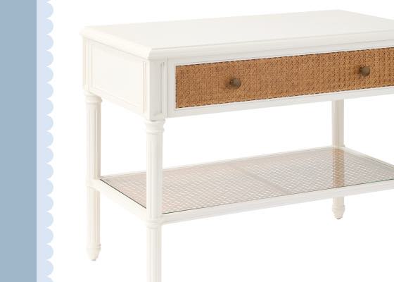 Tremont Wide Nightstand - White