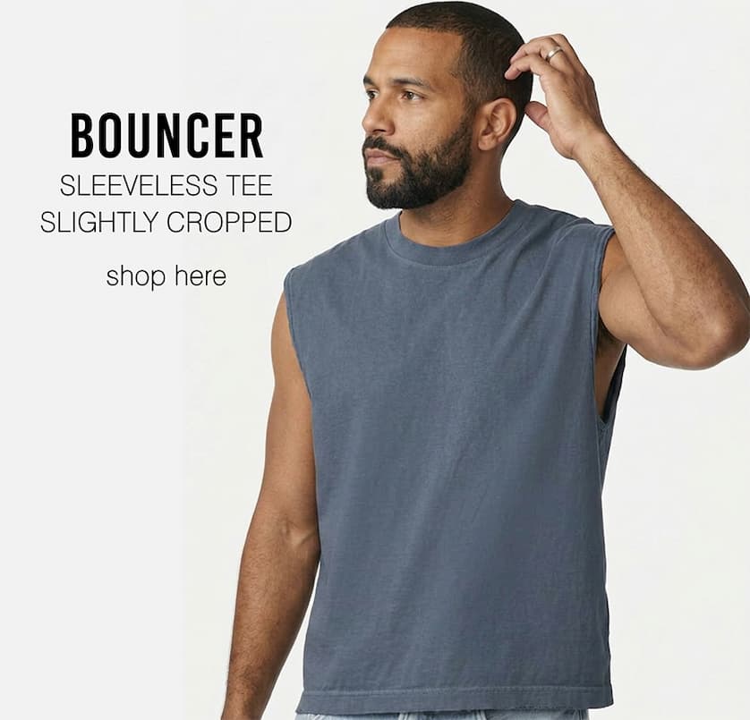 handsome man in a sleeveless tee 