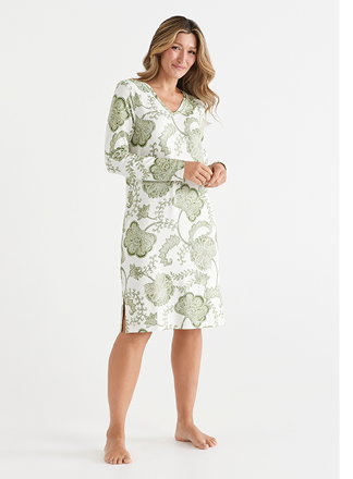 Heritage Paisley Rib V-Neck Nightie