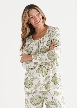 Heritage Paisley Long Sleeve Pyjama Set