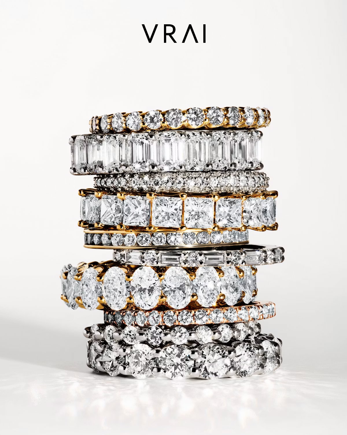 Wedding bands with VRAI created diamonds are made to reflect your personal style as much as your love story.