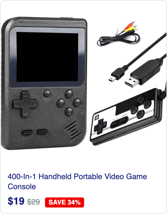 400-In-1 Handheld Portable Video Game Console