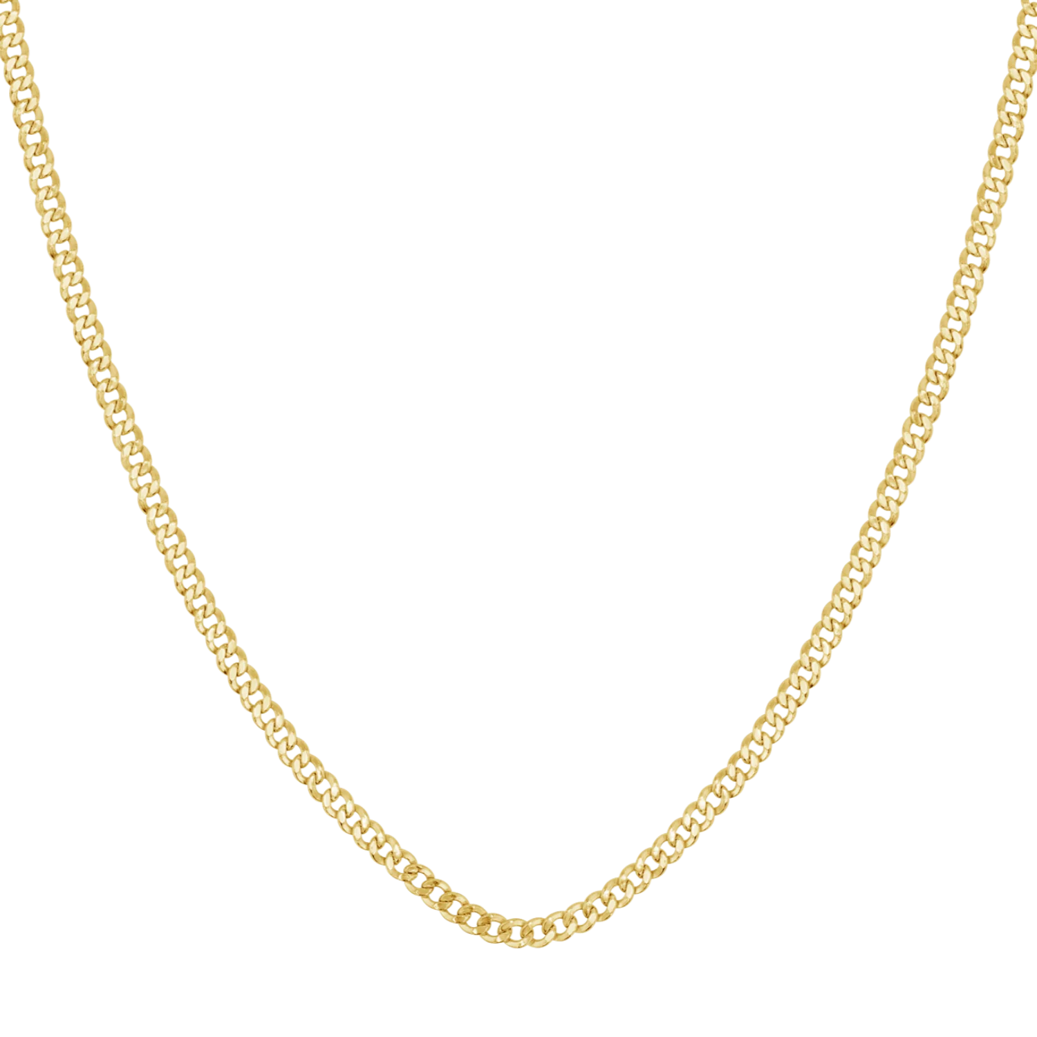 Image of 14K Dainty Cuban Link Chain Necklace
