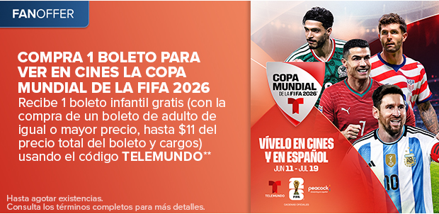 COMPRA 1 BOLETO PARA VER EN CINES LA COPA MUNDIAL DE LA FIFA 2026**