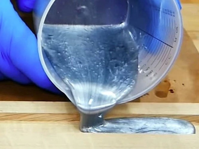 Adding colored epoxy to a project