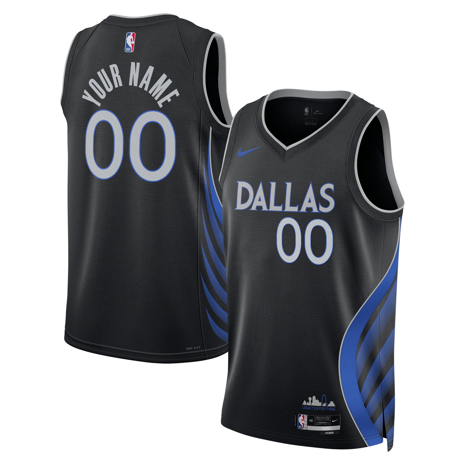 Nike  Dallas Mavericks 2025/26 City Edition Swingman Jersey - Custom - Unisex