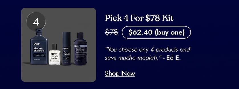 Pick 4 for $78 Kit 