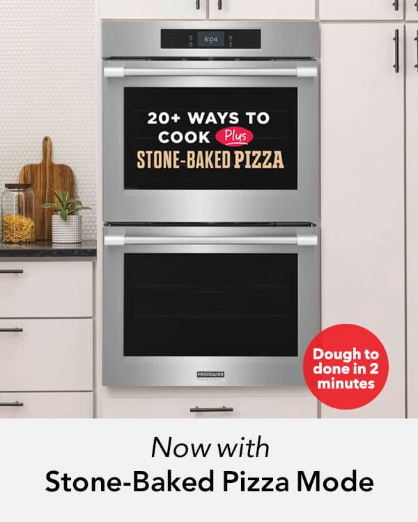 Frigidaire Professional Double Wall Oven with Stone-Baked Pizza Mode 30-Inch in Smudge-Proof Resistant Stainless Steel