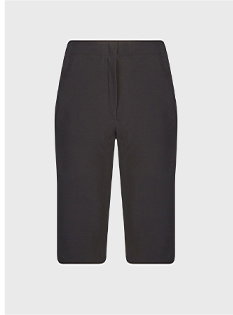 Black Crepe Knee Length Bermuda Shorts
