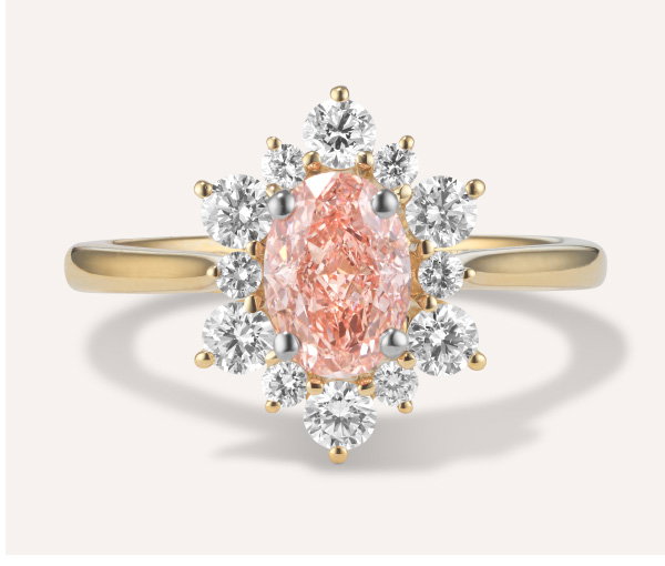 Star Halo Engagement Ring (Oval)