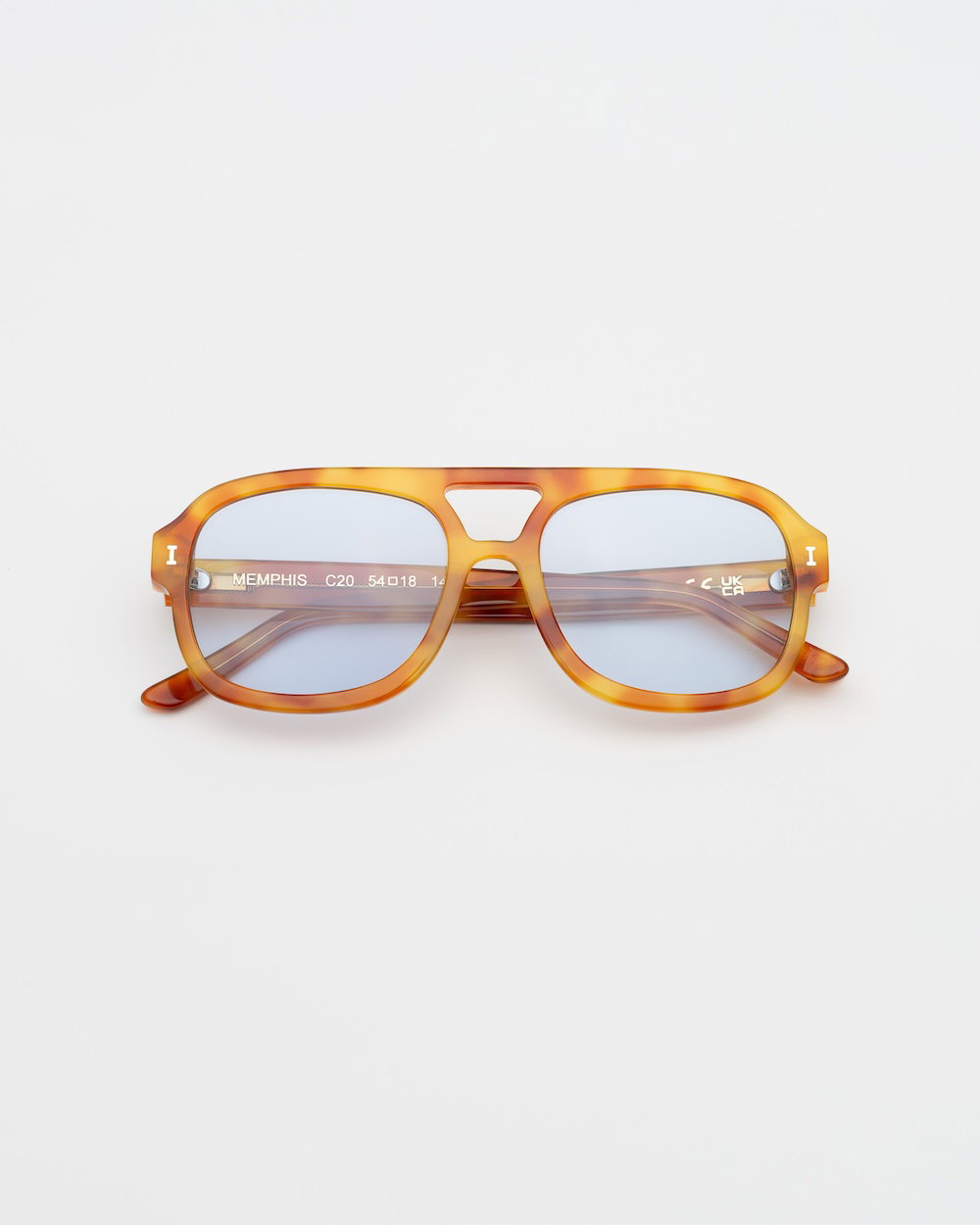 Memphis Sunglasses in Amber, picture from above
