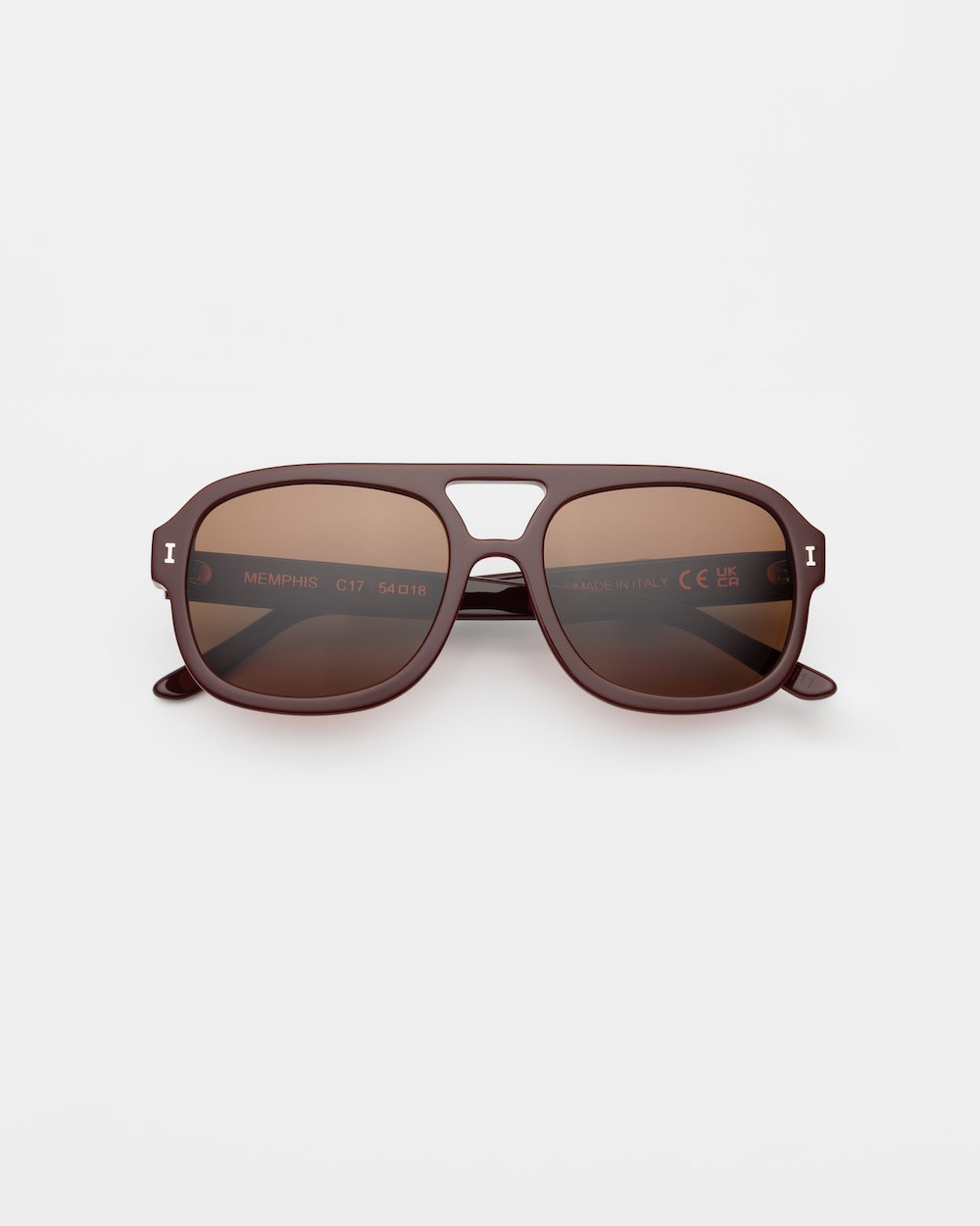 Memphis Sunglasses in Bordeaux, picture from above