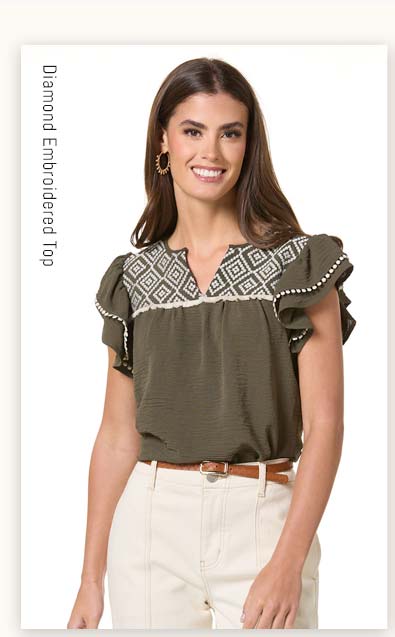 Shop Diamond Embroidered Top