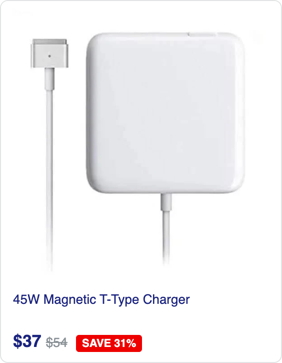 45W Magnetic T-Type Charger