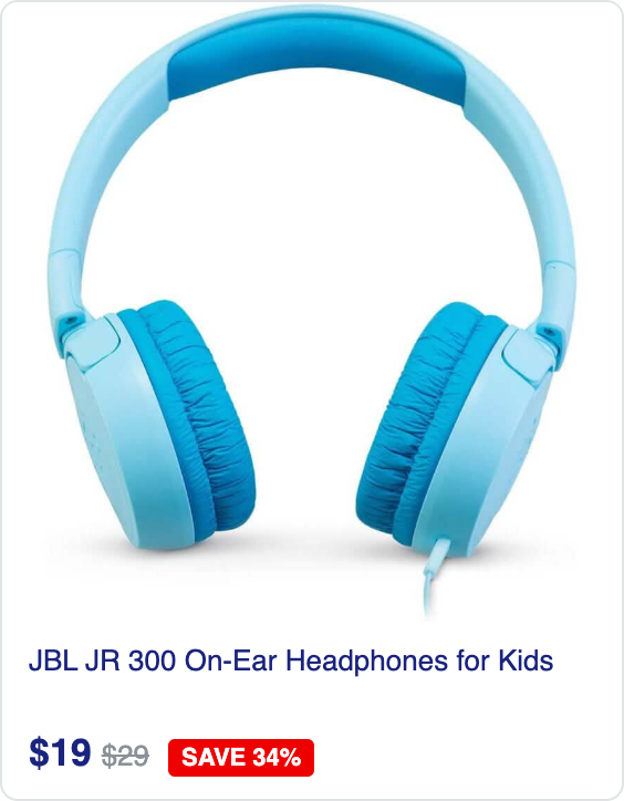 JBL JR 300 On-Ear Headphones for Kids