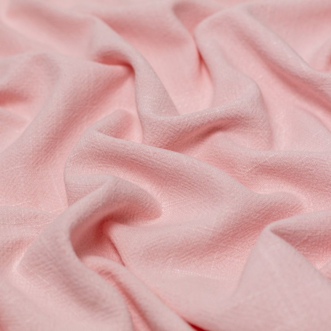 Heavy Stonewashed Linen Fabric Pink