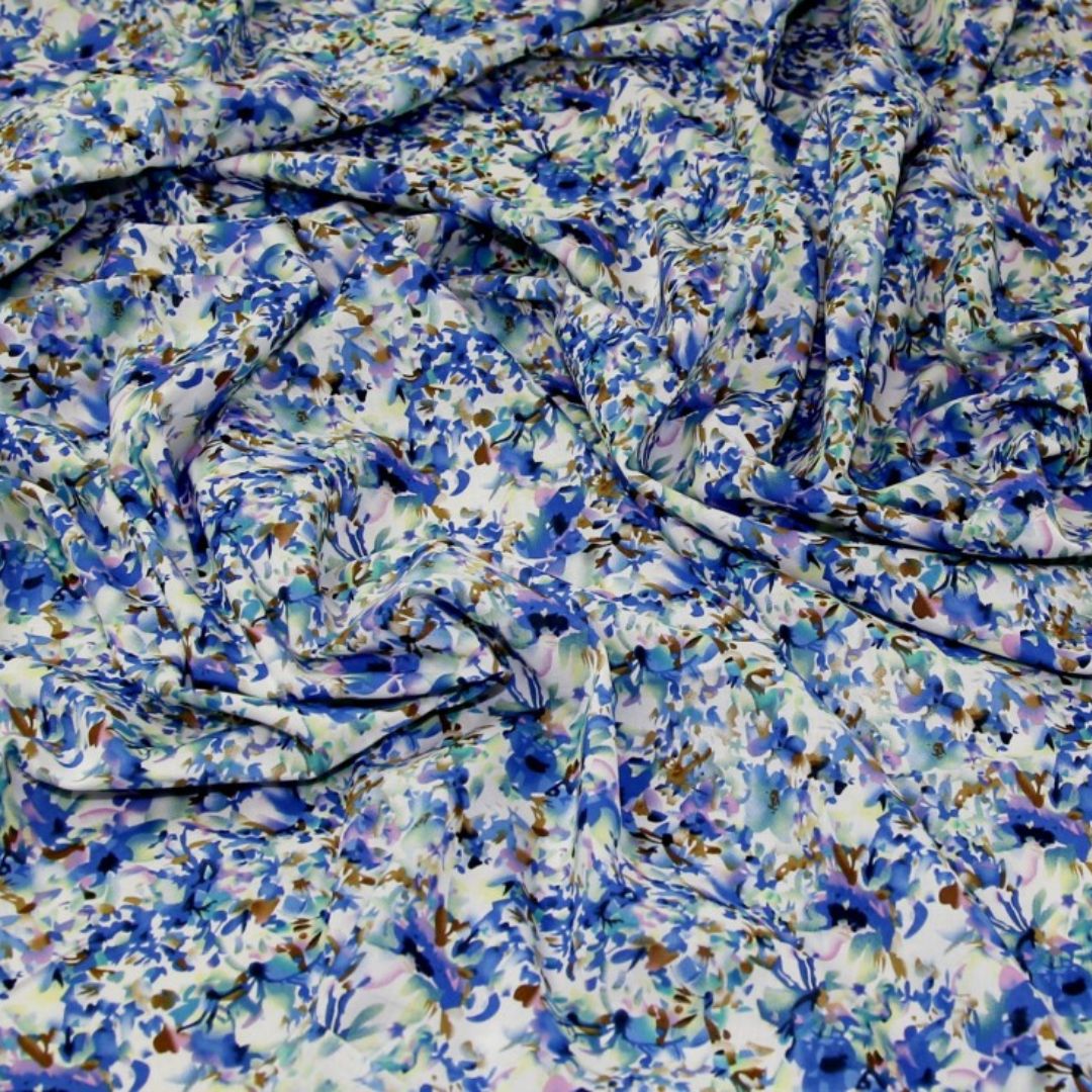 Deadstock Florence Cotton Voile Fabric Blue