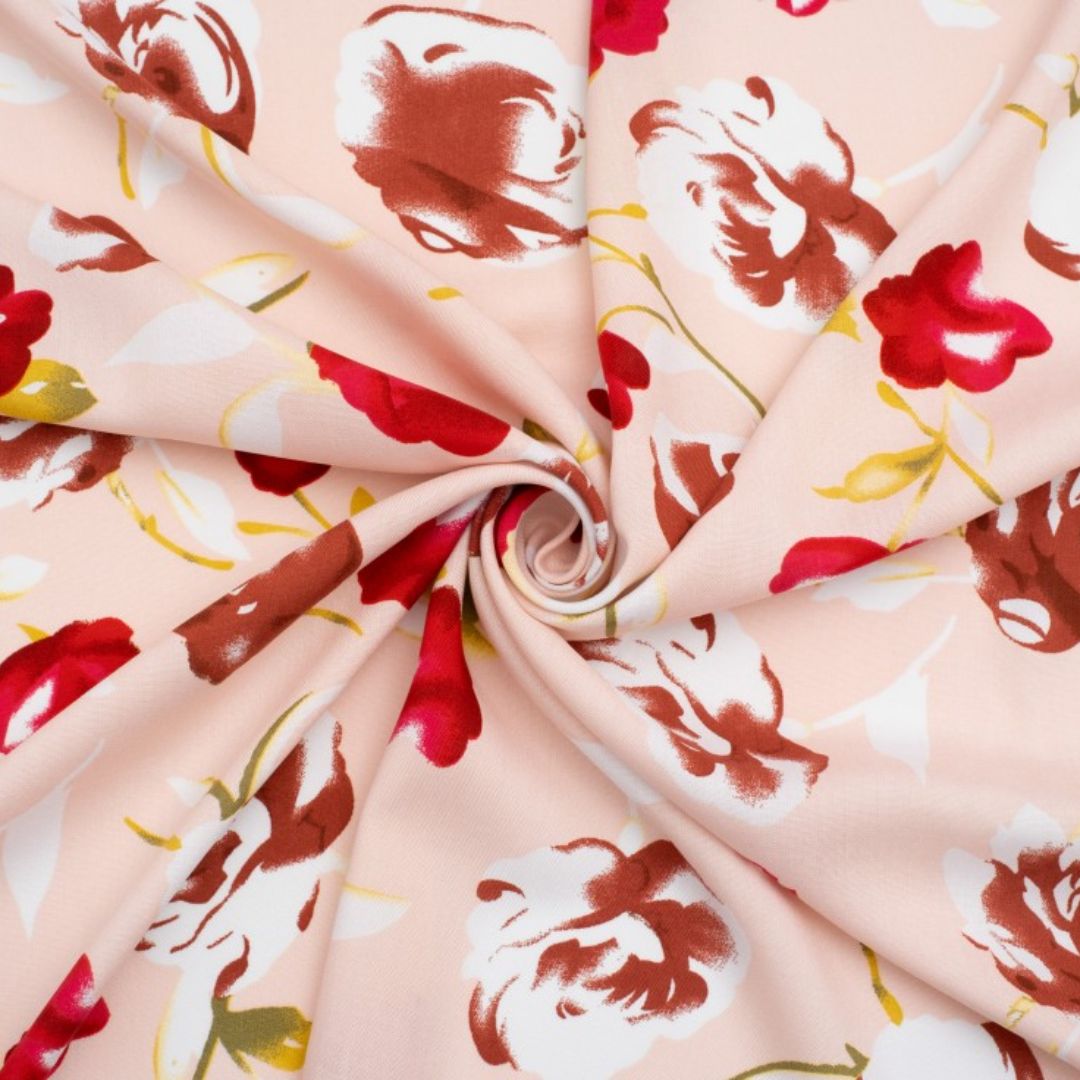 Deadstock Viscose Challis Fabric Blush