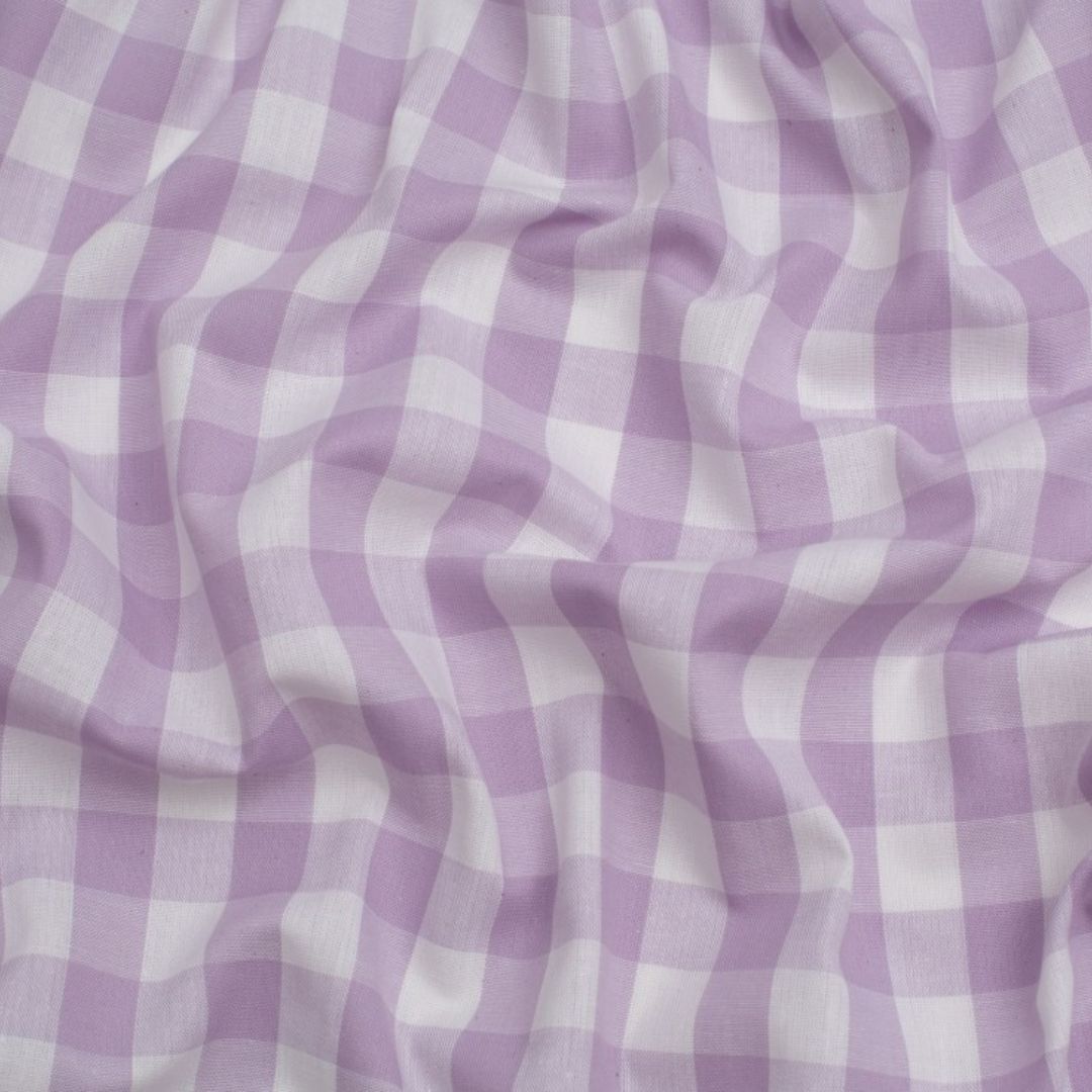 Minerva Core Range 3/4 inch 100% Cotton Gingham Fabric Mauve