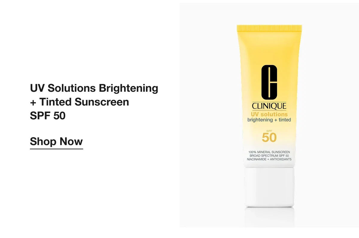 UV Solutions Brightening + Tinted Sunscreen SPF 50 | Shop Now