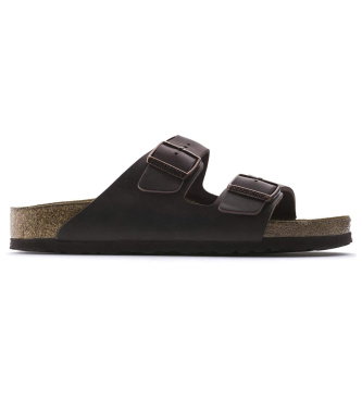 Sandalias de piel Arizona Soft Footbed Oiled (Ajuste Estrecho) marrón