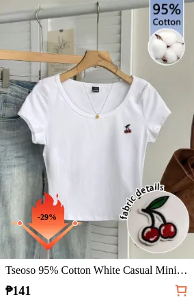 Tseoso 95% Cotton White Casual...