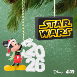 Mickey Mouse and Star Wars™ ornaments.