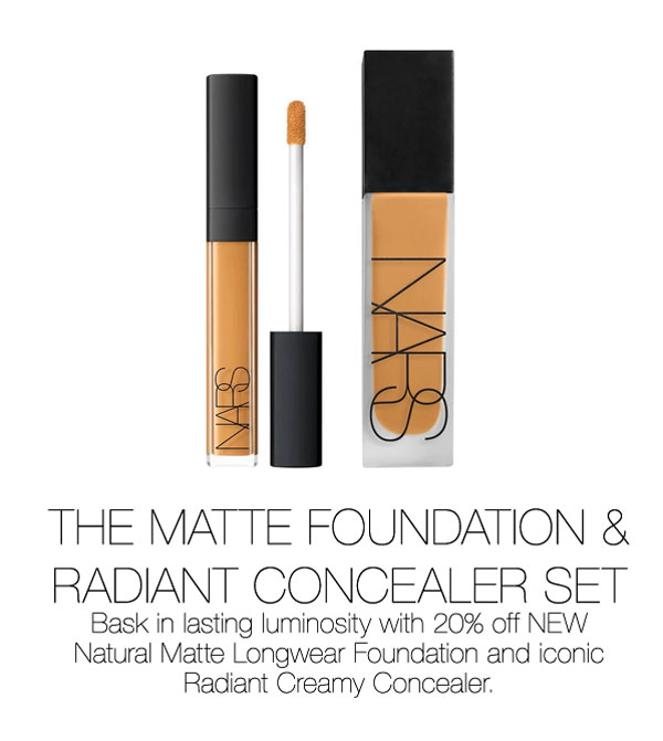 Shop 20% off The Matte Foundation and Radiant Concealer Set