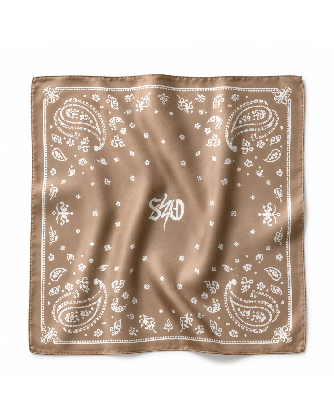 Image of BANDANA SILK SCARF | champagne taupe