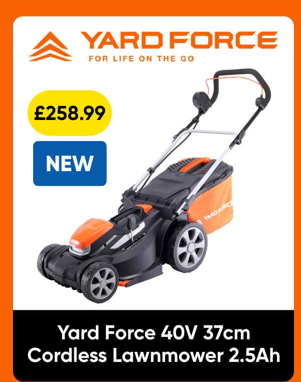 Yard Force 40V 37cm Cordless Lawnmower 2.5Ah