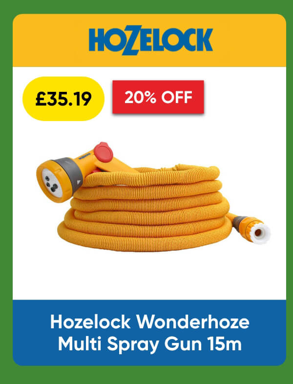 Hozelock Wonderhoze Multi Spray Gun 15m