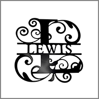 Personalized Split Letter Monogram