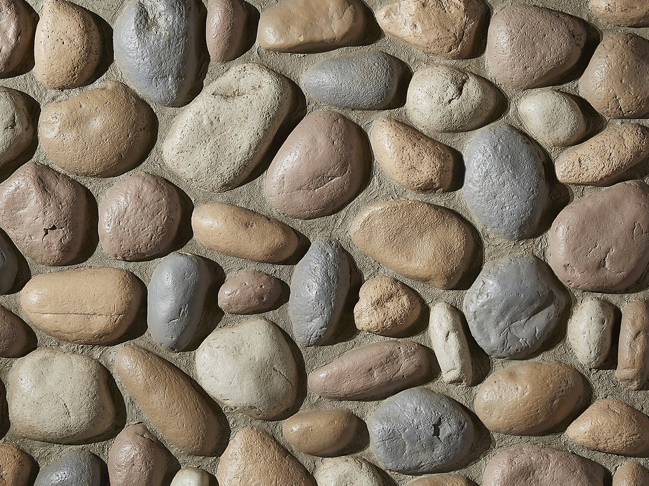 Image of River Rock Faux Rock Wall Panel - Tall