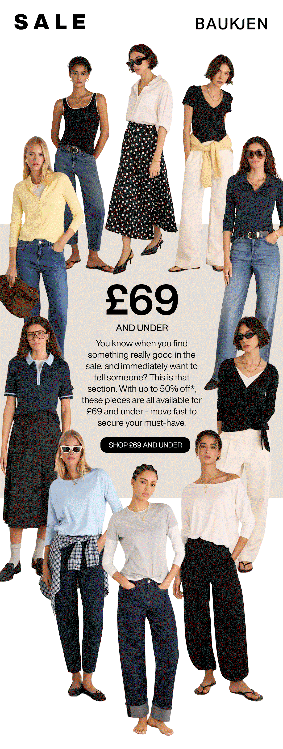 Sale £69 and under