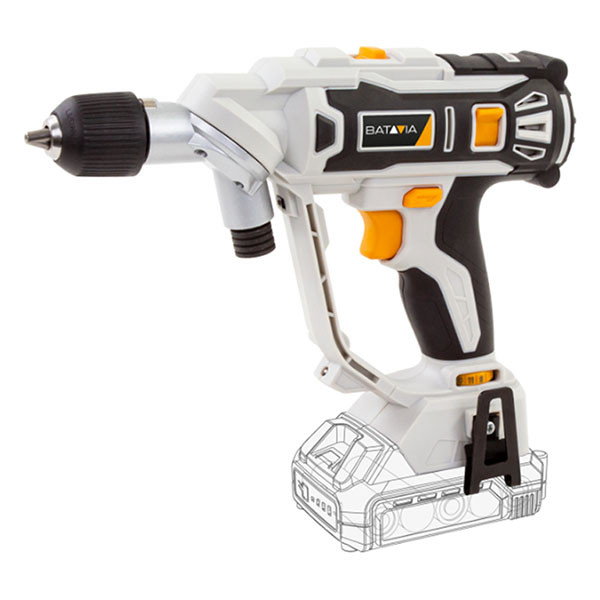 Accu schroefboormachine | Batavia | Twindrill (Klopboorfunctie, 18V, Excl. accu en lader)