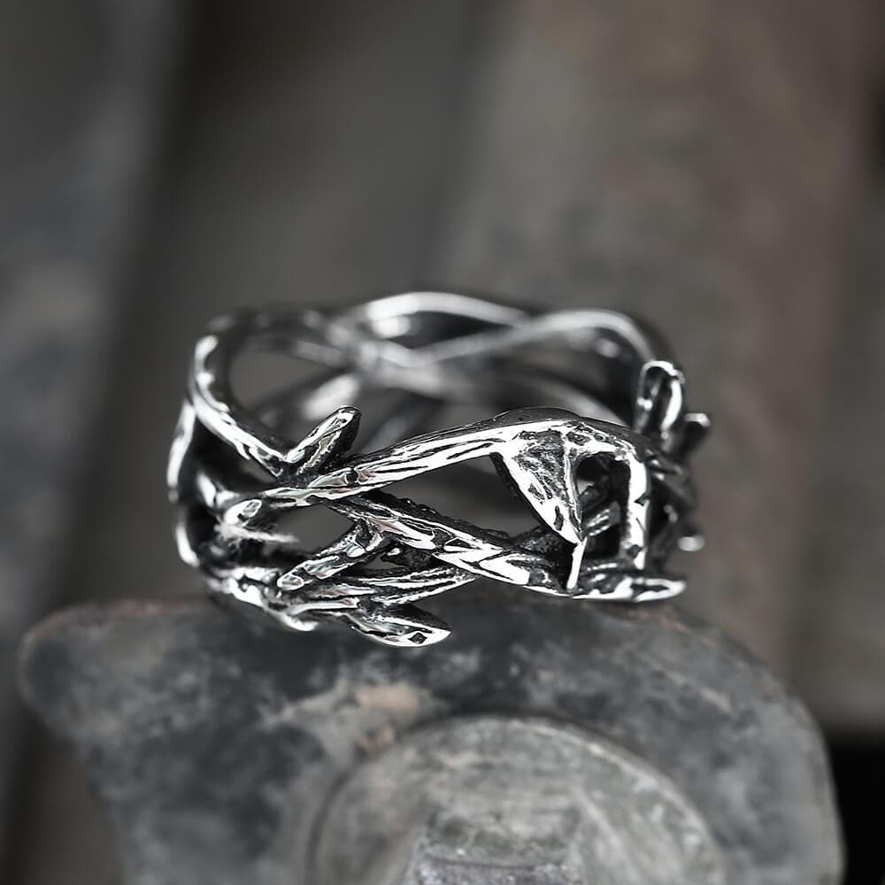 Image of Thistles and Thorns Stainless Steel Ring