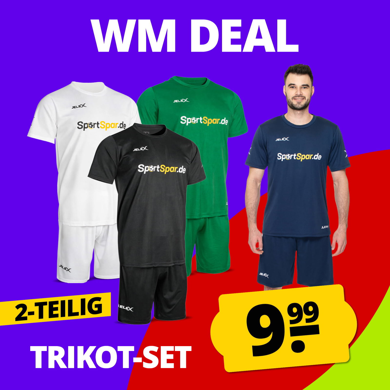 JELEX "Team 26" Trikot Set 2-teilig schwarz